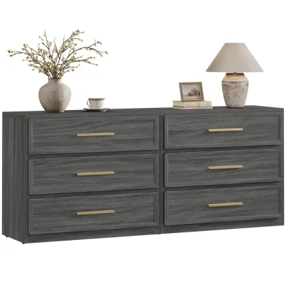 Mesita de noche alta extragrande SICOTAS con 3 cajones de almacenamiento y tiradores dorados, mesa auxiliar moderna para el hogar/dormitorio, ideal para la mesita de noche o la habitación infantil. Requiere montaje. Mueble de interior impermeable.