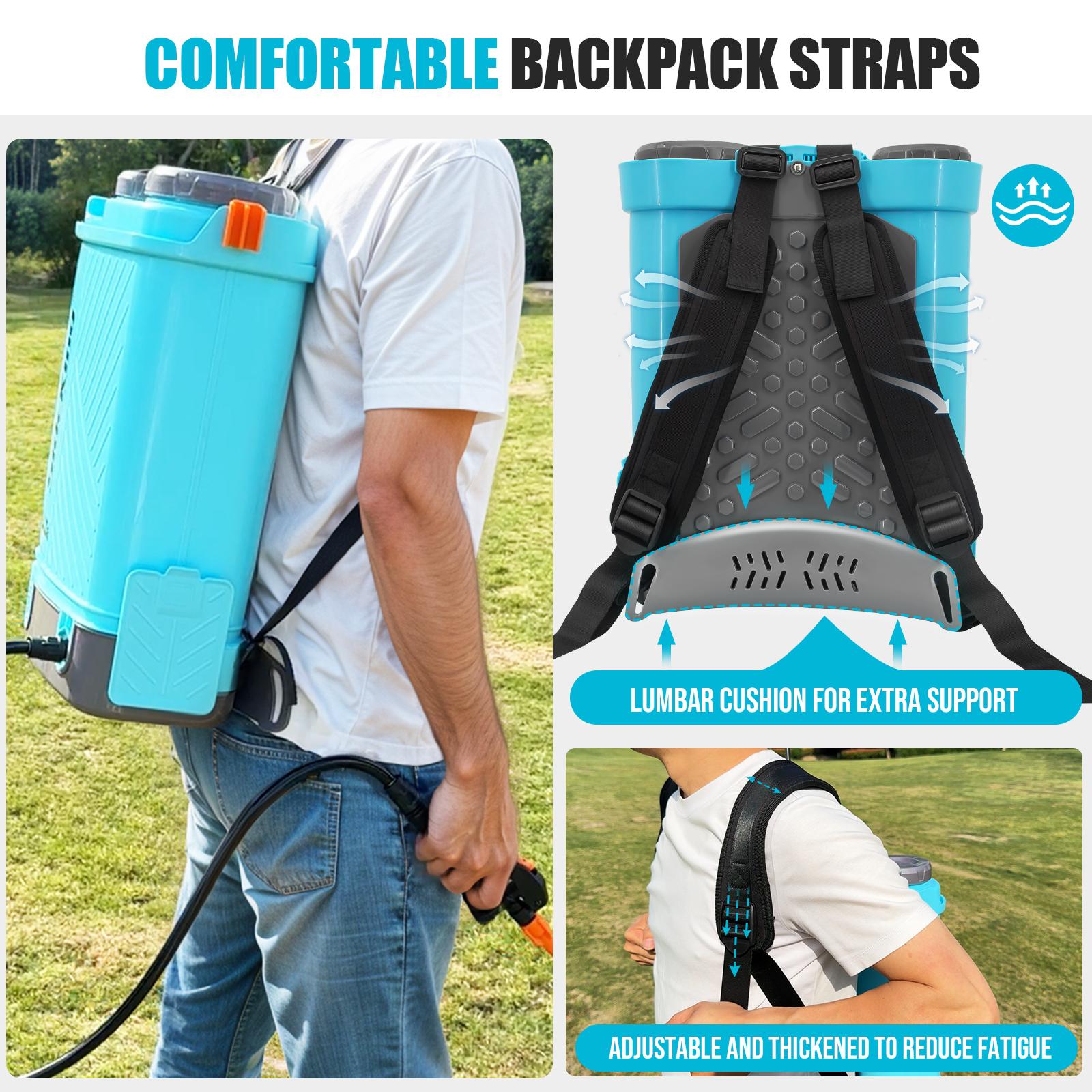 【Toolupgrade】SideKing 4-gallon Adjustable Pressure Electric Sprayer - 0-100 PSI, 18V 2.6ah Battery & Charger, Indoor Bug Killer, Rechargeable Insect Control Tool, Accessories Included, Garden Use, Compatibility Support