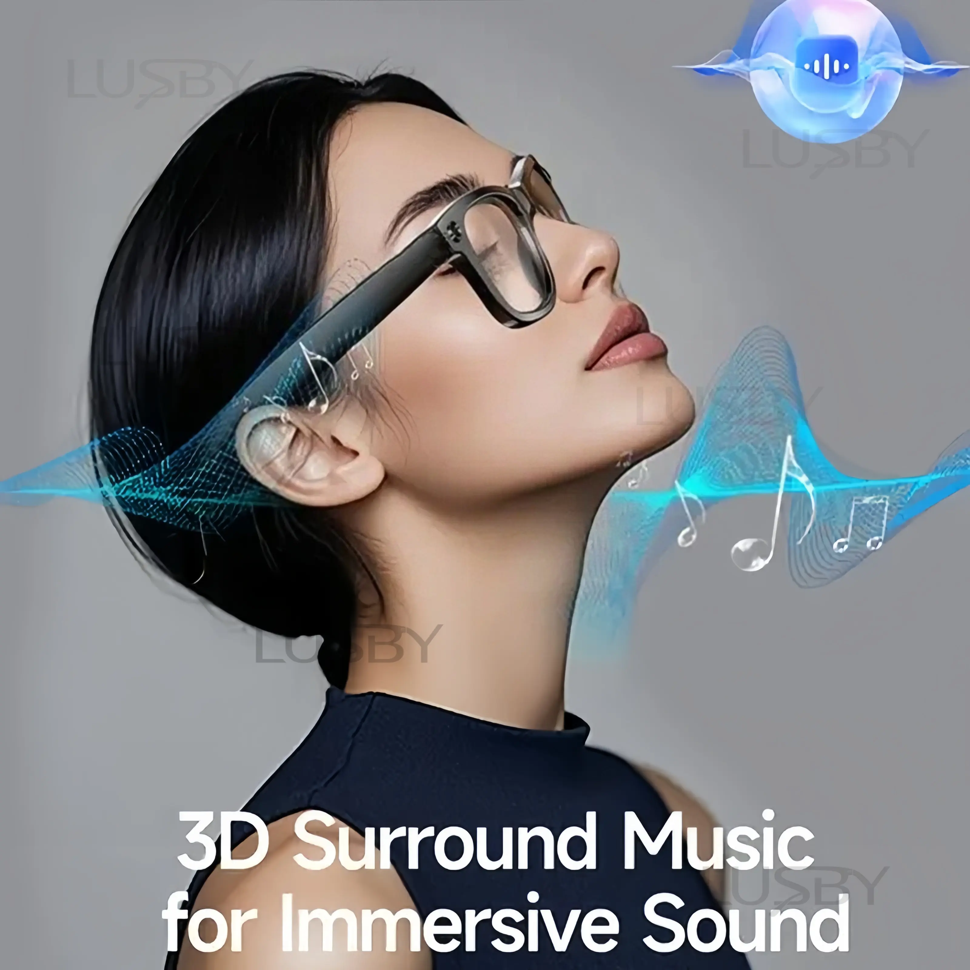 Gafas inteligentes con cámara e IA, 8 MP y protección UV