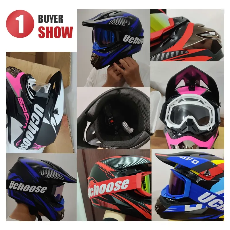 Casco de moto todoterreno, casco de rally de montaña, visera desmontable y ligera, diseño compacto, incluye gafas protectoras.