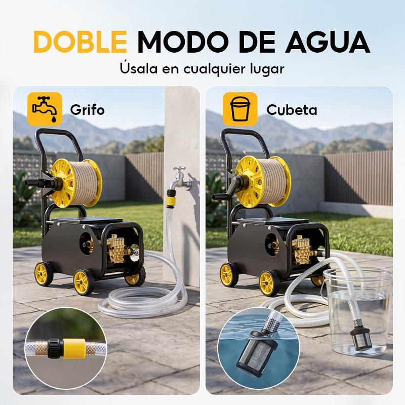 SOARFLY Hidrolavadora Electrica Portátil profesional de alta presión, 4000PSI, 60 Hz, 3000W es un equipo portátil de alto rendimiento para lavar vehículos, adecuado para uso industrial, comercial y doméstico.