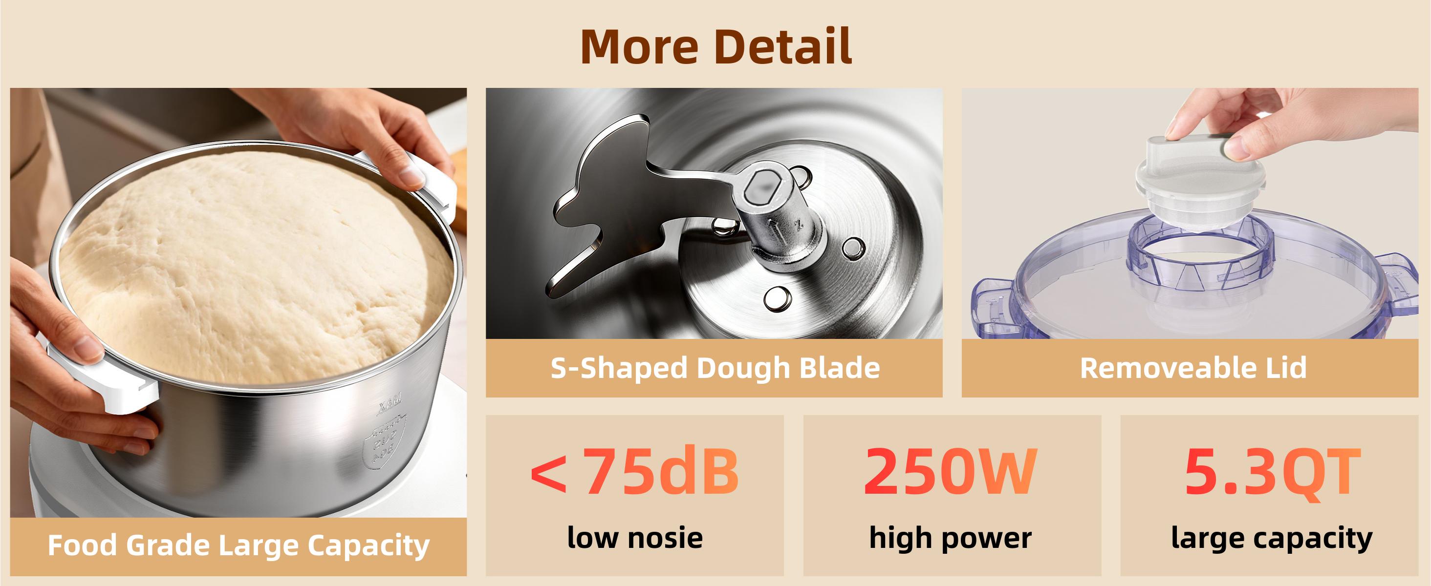 AIZIYO DoughChief 7Qt Electric Dough Mixer with Ferment Function, Dough Maker with 304 Stainless Steel Bowl, Microcomputer Control, Face-up Touch Panel, Easy To Clean for Bread & Pizza AIZIYO DoughChief 7Qt Electric Dough Mixer with Ferment Function, Dough Maker with 304 Stainless Steel Bowl, Microcomputer Control, Face-up Touch Panel, Easy To Clean for Bread & Pizza