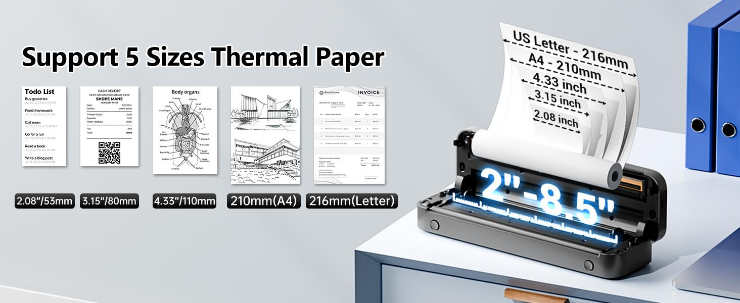 【DealsForYouDays】Phomemo A4 Portable Thermal Printer, M832 Inkless Bluetooth Thermal Printer, Wireless Mini Printer, Support 8.5'' x 11'' US Letter & A4 Paper, Compatible with iPhone Android Laptop for Mobile Office Home & Travel, Compact Thermal Printing 【DealsForYouDays】Phomemo A4 Portable Thermal Printer, M832 Inkless Bluetooth Thermal Printer, Wireless Mini Printer, Support 8.5'' x 11'' US Letter & A4 Paper, Compatible with iPhone Android Laptop for Mobile Office Home & Travel, Compact Thermal Printing