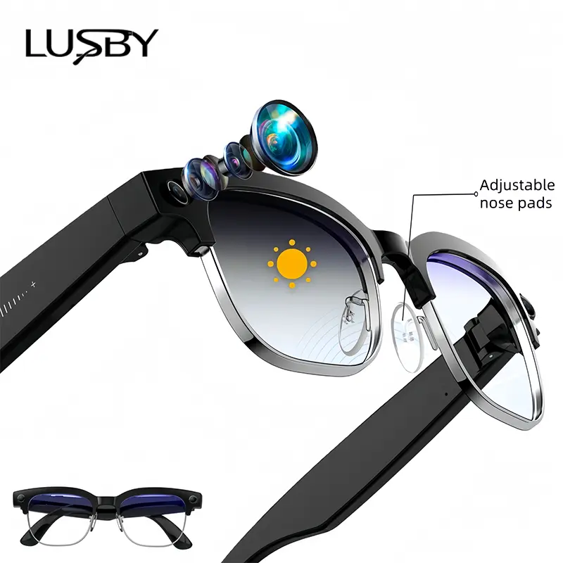 Gafas inteligentes con cámara e IA, 8 MP y protección UV