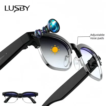 Gafas inteligentes con cámara e IA, 8 MP y protección UV