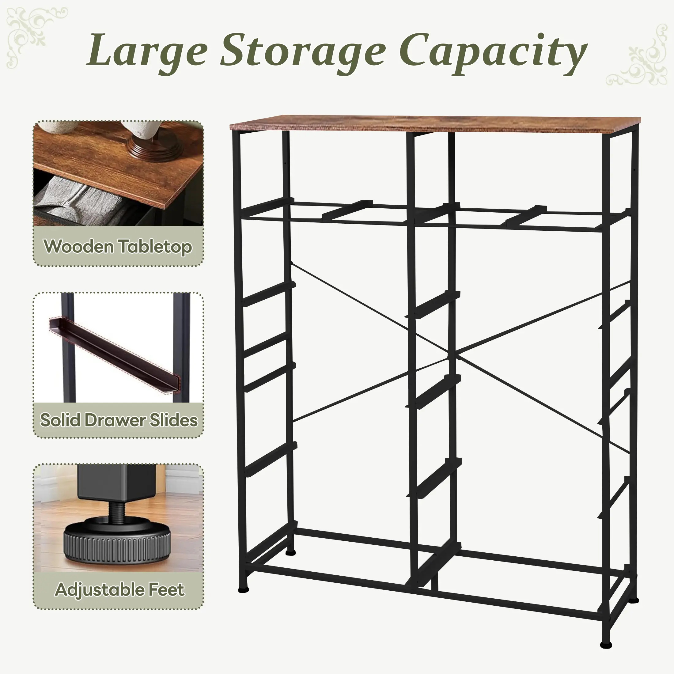 【Back to School】12-Drawer Fabric Dresser - Practical Bedroom Storage Cabinet, Home & Office Room Storage Organization Solution, Removable Fabric Drawer, Multiple Storage Drawers