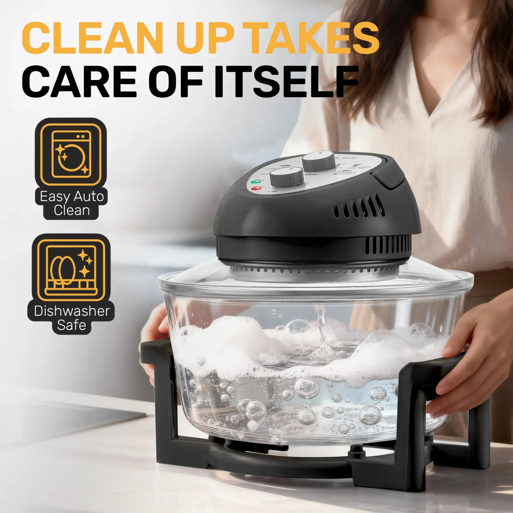 Freidora de aire extragrande Granitestone de 16 cuartos