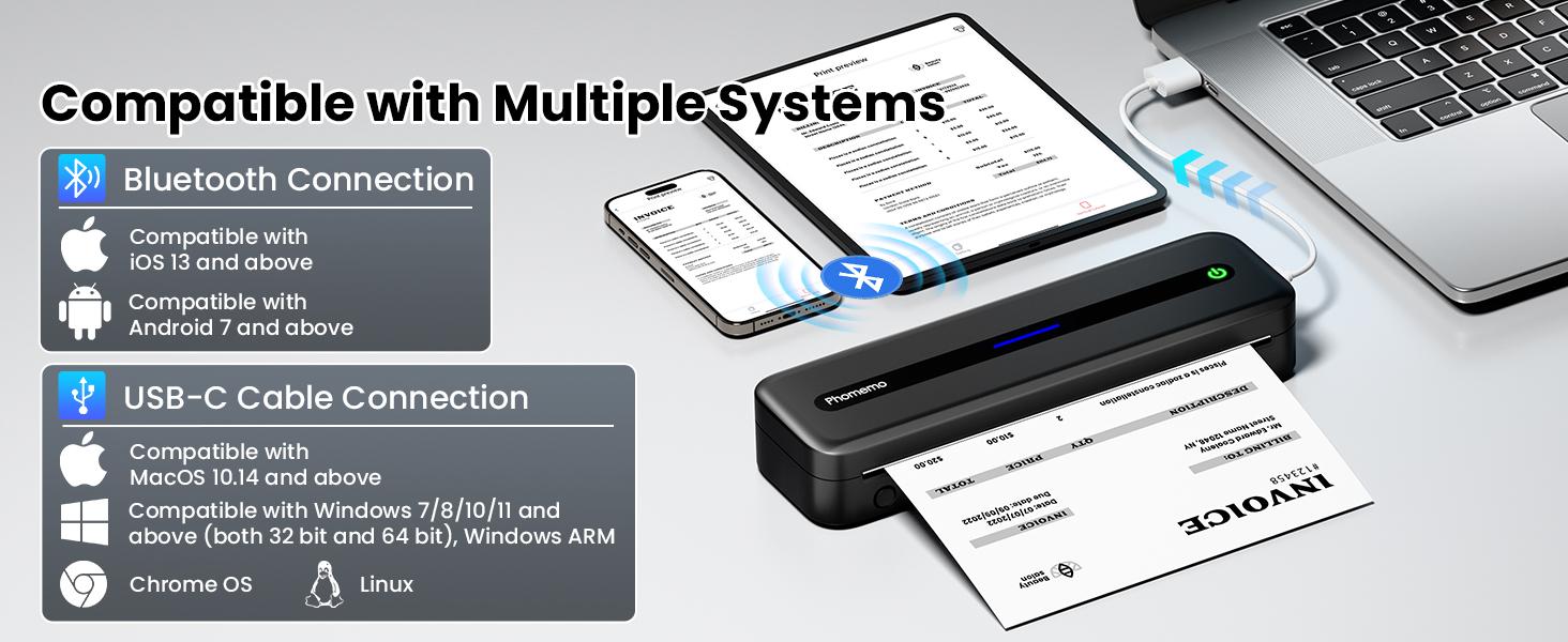【DealsForYouDays】Phomemo A4 Portable Thermal Printer, M832 Inkless Bluetooth Thermal Printer, Wireless Mini Printer, Support 8.5'' x 11'' US Letter & A4 Paper, Compatible with iPhone Android Laptop for Mobile Office Home & Travel, Compact Thermal Printing 【DealsForYouDays】Phomemo A4 Portable Thermal Printer, M832 Inkless Bluetooth Thermal Printer, Wireless Mini Printer, Support 8.5'' x 11'' US Letter & A4 Paper, Compatible with iPhone Android Laptop for Mobile Office Home & Travel, Compact Thermal Printing