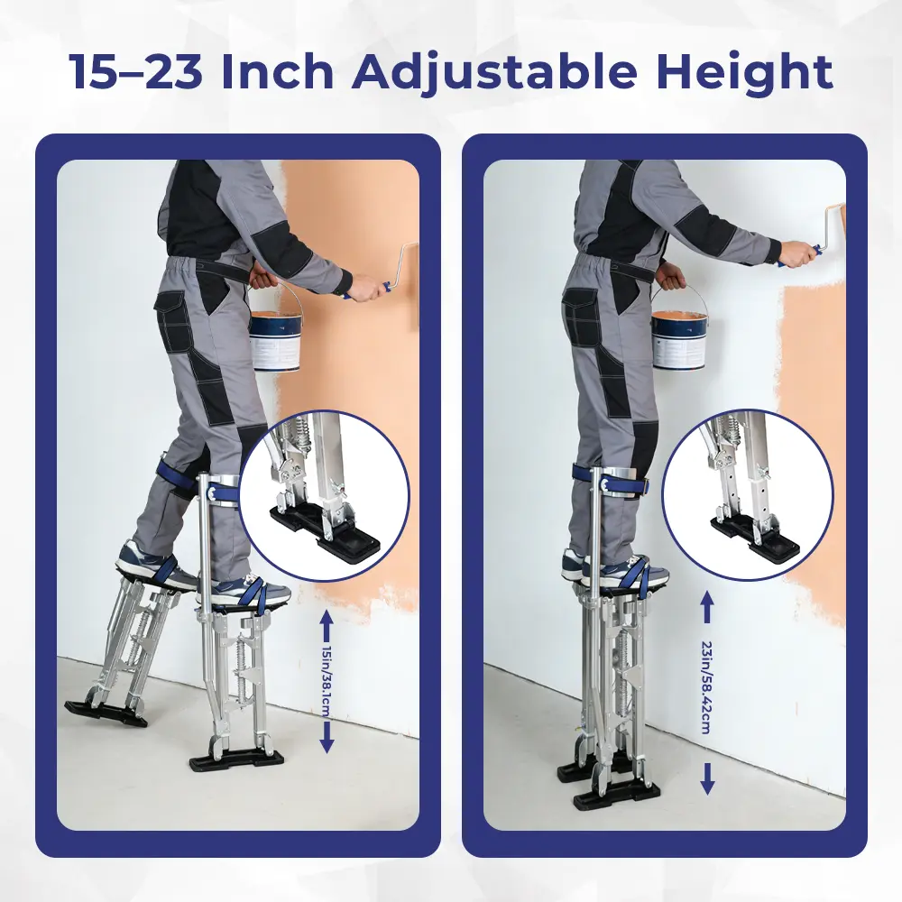 findmall — Zancos de aluminio ajustables de calidad profesional (15-48 pulgadas) para paneles de yeso, pintura o limpieza
