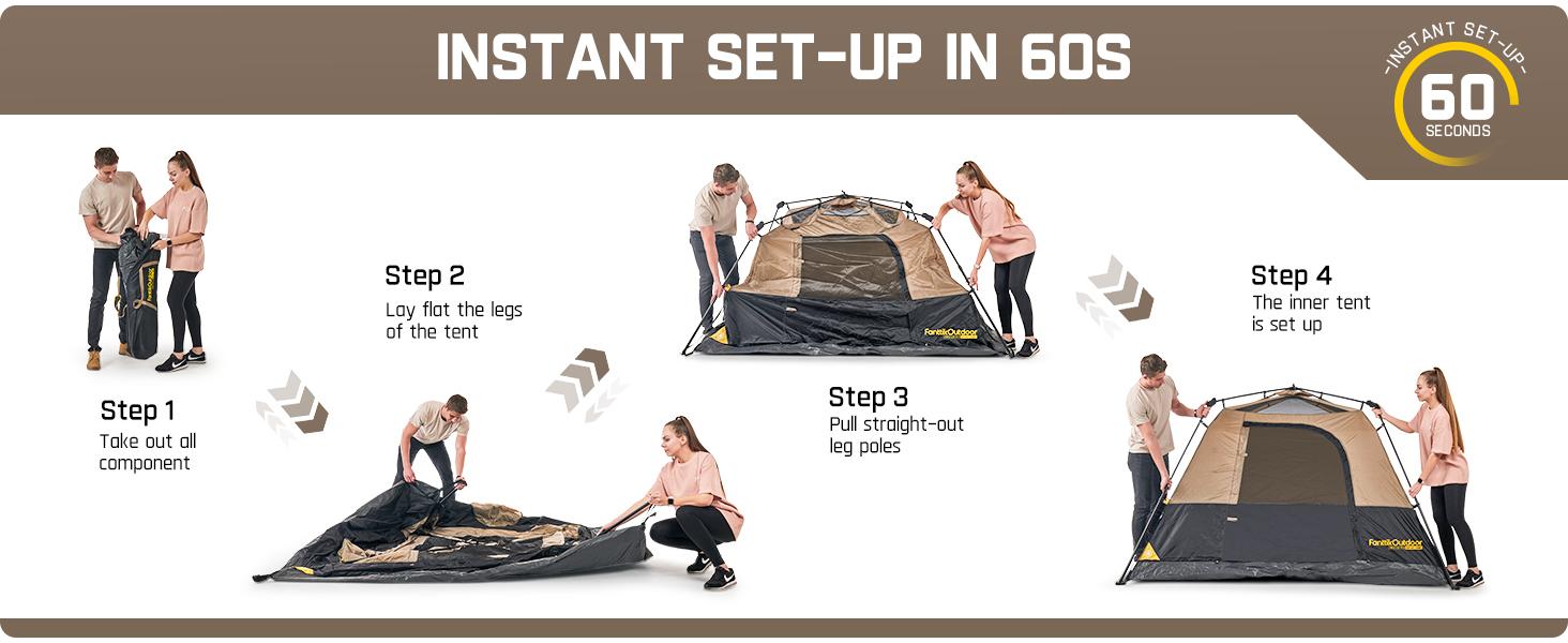 【DealsForYouDays】Fanttik Camping Tent Zeta C4/C6 Person Instant Cabin Tent Setup in 60 Seconds with Rainfly & Windproof Portable with Carry Bag for Family Camping & Hiking,SummerWins, Father's Day Gifts, Tents For Camping,campingessentia 【DealsForYouDays】Fanttik Camping Tent Zeta C4/C6 Person Instant Cabin Tent Setup in 60 Seconds with Rainfly & Windproof Portable with Carry Bag for Family Camping & Hiking,SummerWins, Father's Day Gifts, Tents For Camping,campingessentia