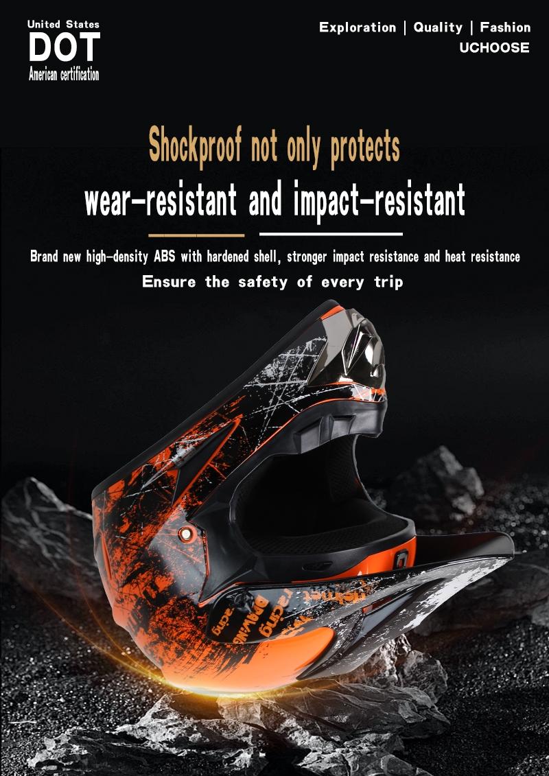 Off-Road Motorcycle Helmet, Mountain Rally Helmet, Lightweight Detachable Visor, Small Body, Includes Windshield Goggles