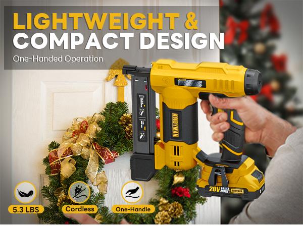 2 in 1 Cordless Brad Nailer/Electric Stapler with 2.0Ah Battery and Charger,1000pcs Nails and 500pcs Staples Included for Home Improvement & Woodworking, Christmas and New Year Gift Guide – Best Holiday Picks 2 in 1 Cordless Brad Nailer/Electric Stapler with 2.0Ah Battery and Charger,1000pcs Nails and 500pcs Staples Included for Home Improvement & Woodworking, Christmas and New Year Gift Guide – Best Holiday Picks
