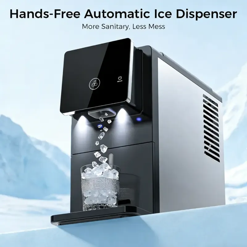 Dispensador y máquina de hielo tipo «nugget» COWSAR para el hogar y la oficina