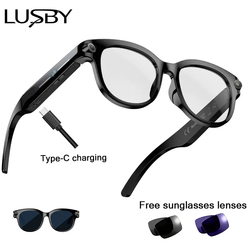 Gafas inteligentes con cámara e IA, 8 MP y protección UV