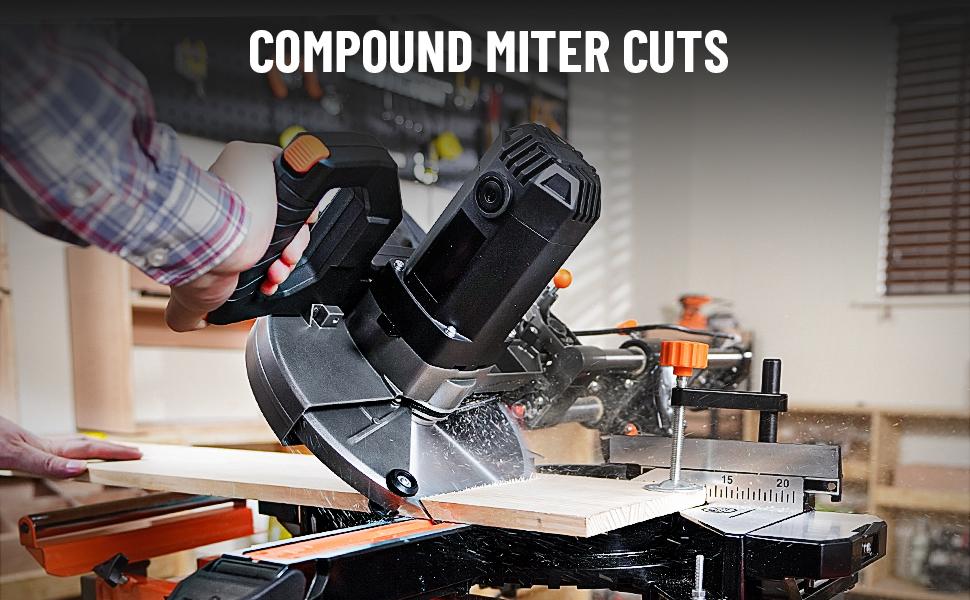 DOVAMAN 10in 15A Single Bevel Sliding Miter Saw, w/3 Blades, 4500/3200RPM, Max Cut 3.5x13.4in, 9 Positive Stops for Wood, PVC or Soft Metal DOVAMAN 10in 15A Single Bevel Sliding Miter Saw, w/3 Blades, 4500/3200RPM, Max Cut 3.5x13.4in, 9 Positive Stops for Wood, PVC or Soft Metal