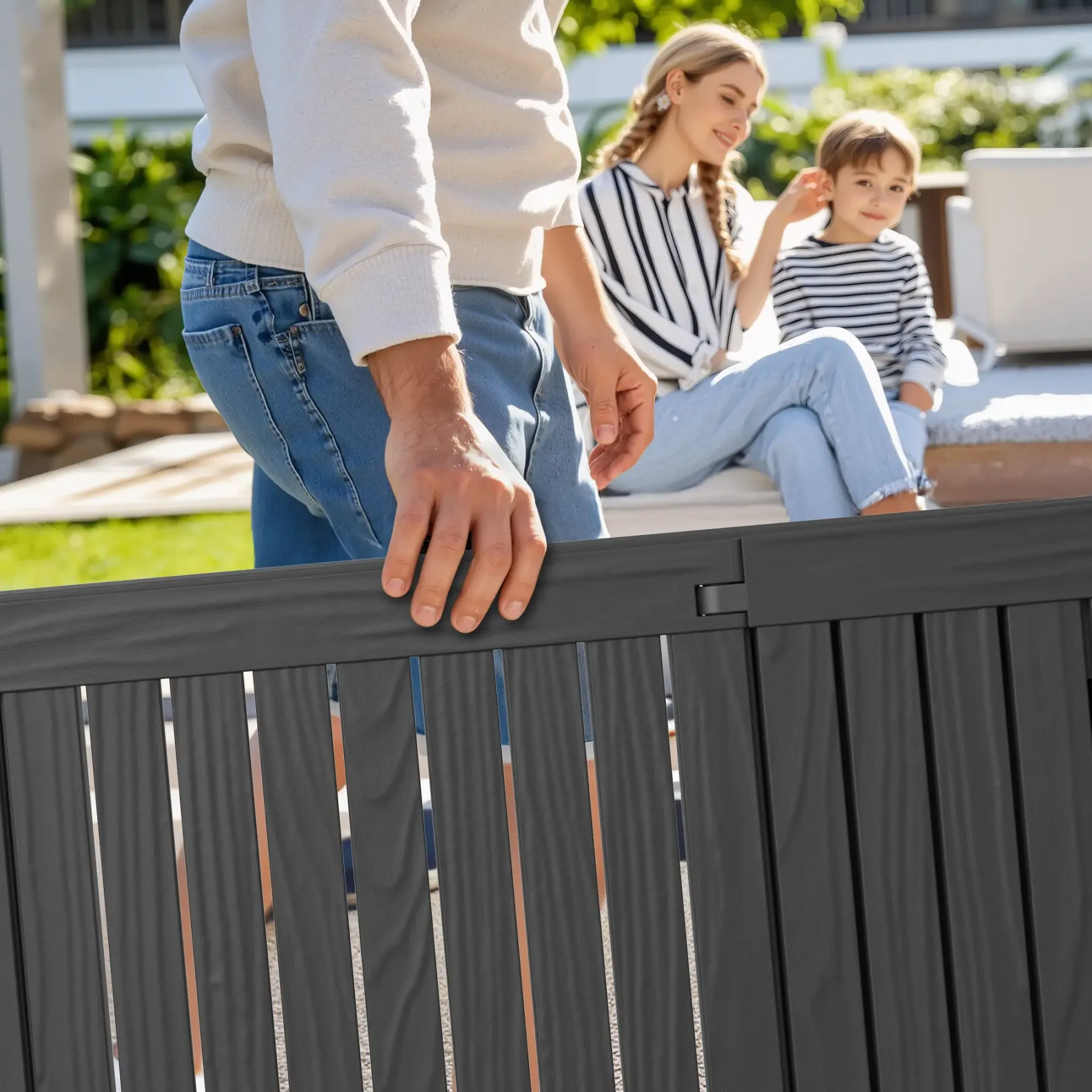 RIWENGO - Juego de 2 tumbonas para patio; sillas reclinables ajustables para exteriores, ideales para piscina, jardín, patio trasero o terraza.