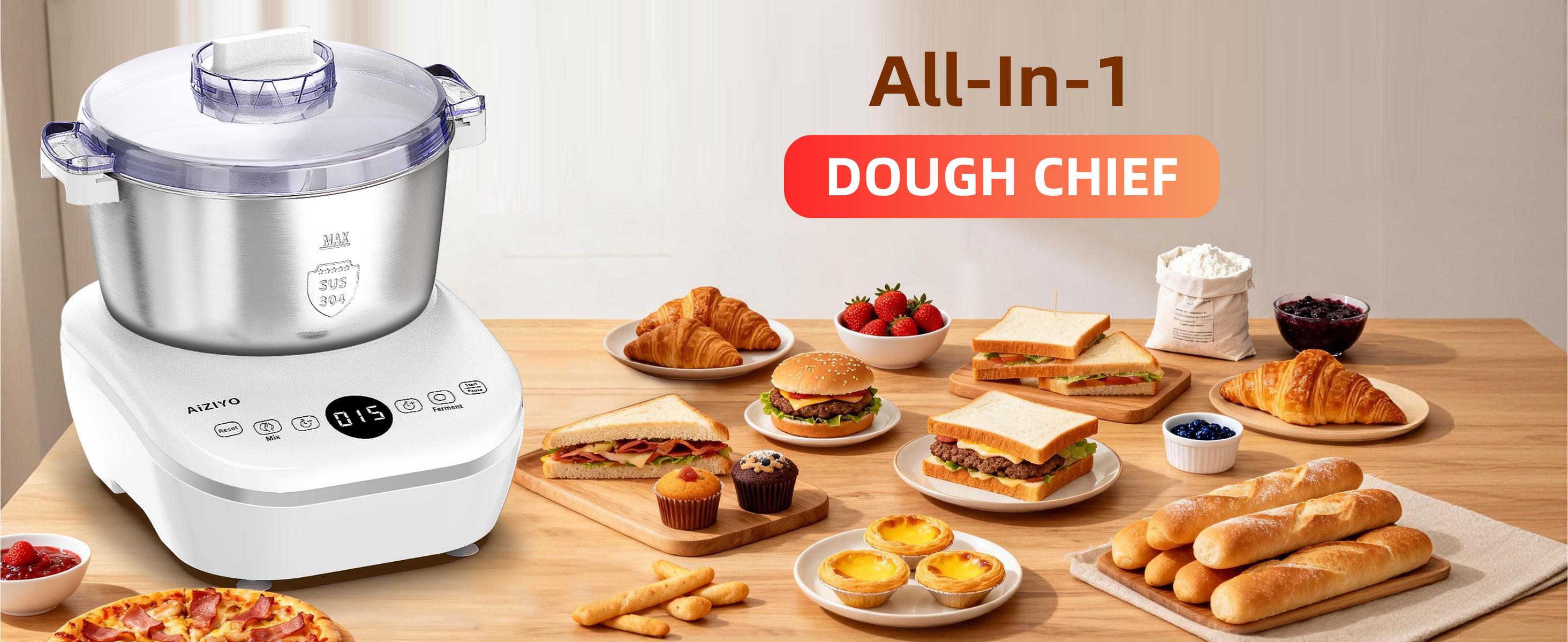 AIZIYO DoughChief 7Qt Electric Dough Mixer with Ferment Function, Dough Maker with 304 Stainless Steel Bowl, Microcomputer Control, Face-up Touch Panel, Easy To Clean for Bread & Pizza AIZIYO DoughChief 7Qt Electric Dough Mixer with Ferment Function, Dough Maker with 304 Stainless Steel Bowl, Microcomputer Control, Face-up Touch Panel, Easy To Clean for Bread & Pizza