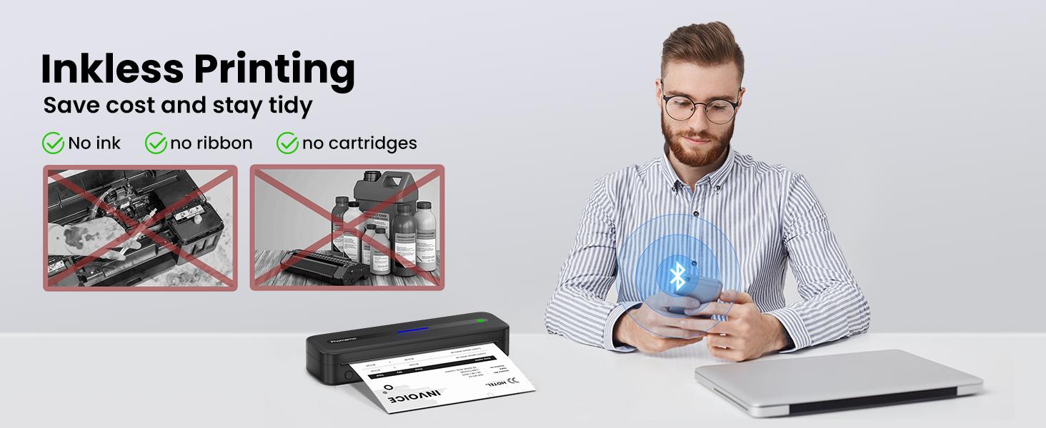【DealsForYouDays】Phomemo A4 Portable Thermal Printer, M832 Inkless Bluetooth Thermal Printer, Wireless Mini Printer, Support 8.5'' x 11'' US Letter & A4 Paper, Compatible with iPhone Android Laptop for Mobile Office Home & Travel, Compact Thermal Printing 【DealsForYouDays】Phomemo A4 Portable Thermal Printer, M832 Inkless Bluetooth Thermal Printer, Wireless Mini Printer, Support 8.5'' x 11'' US Letter & A4 Paper, Compatible with iPhone Android Laptop for Mobile Office Home & Travel, Compact Thermal Printing