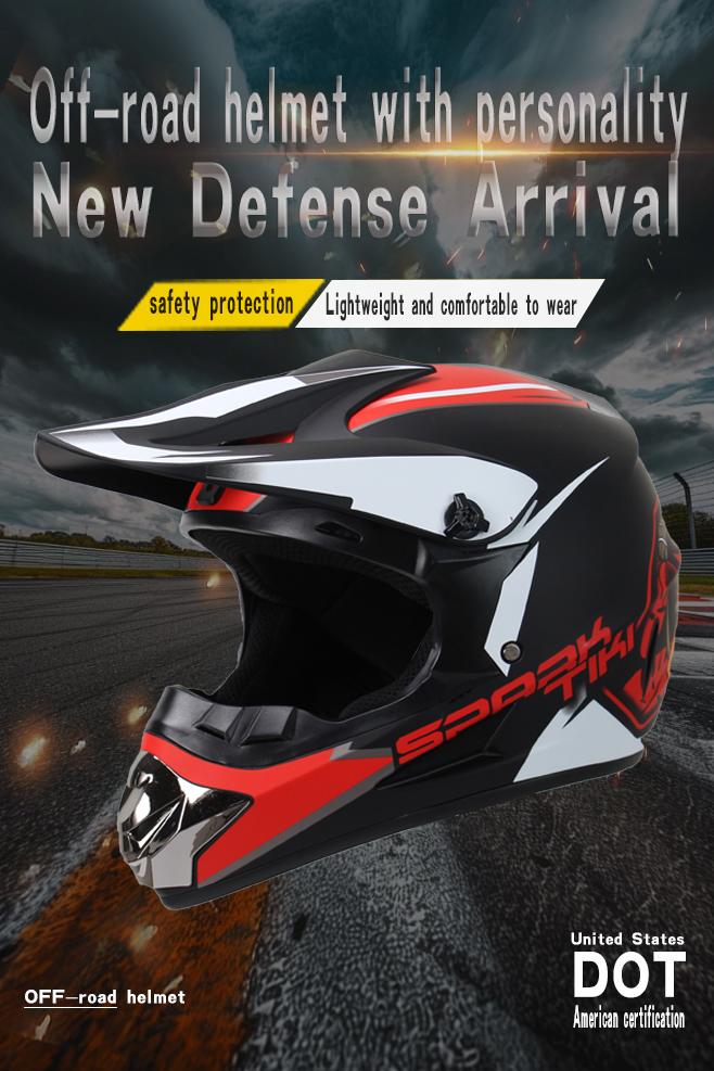 Off-Road Motorcycle Helmet, Mountain Rally Helmet, Lightweight Detachable Visor, Small Body, Includes Windshield Goggles