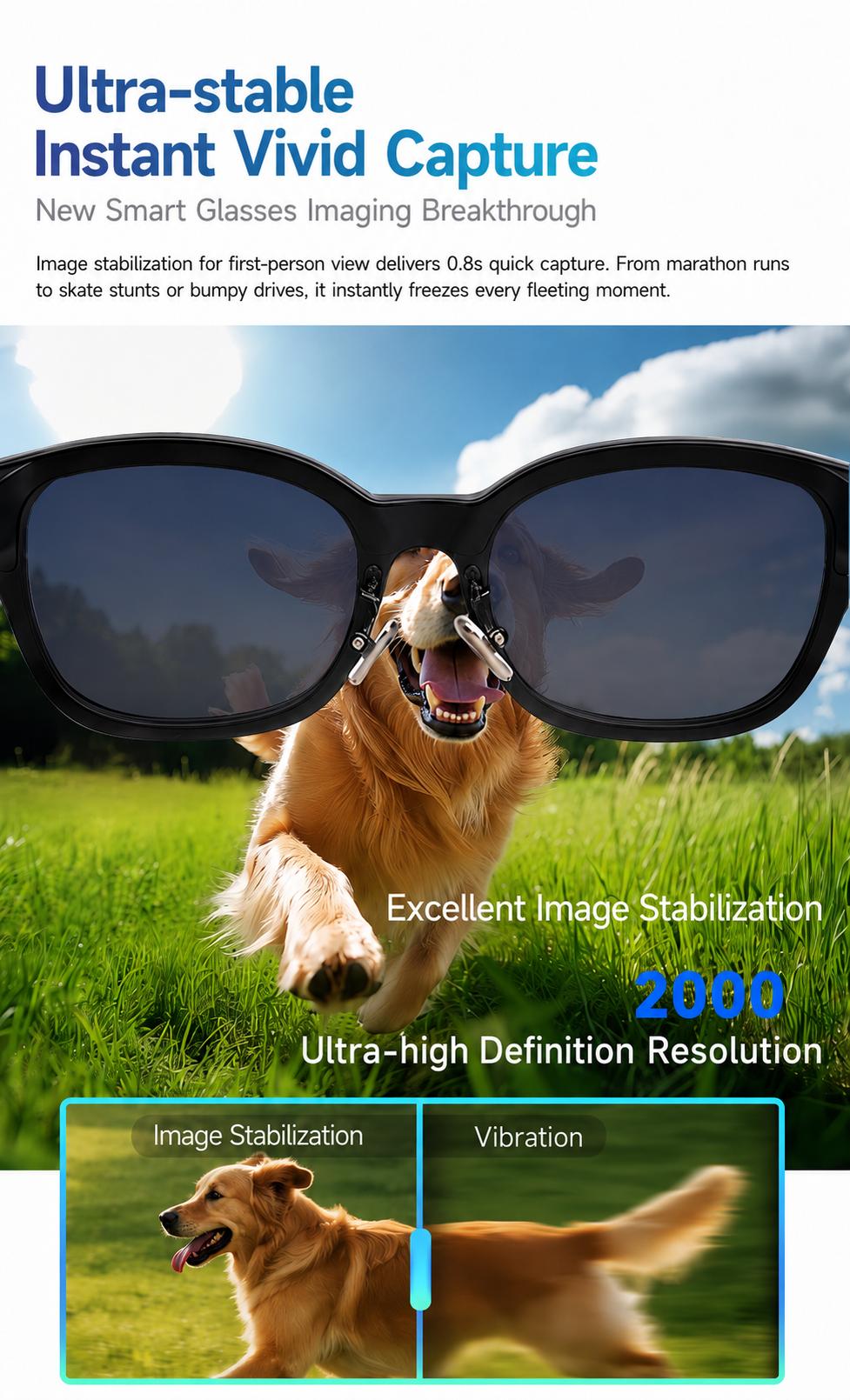 LUSBY Smart AI Camera Glasses with 8MP Photochromic Lenses ,Button Touch Adjustment for Travel Outdoor Adventures Hands-Free Photography 160+Languages Real-Time Translation Bluetooth Wireless Wearable Video Recording UV Protection ,Easter gift