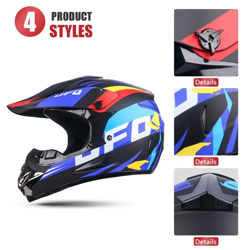 Casco de moto todoterreno, casco de rally de montaña, visera desmontable y ligera, diseño compacto, incluye gafas protectoras.