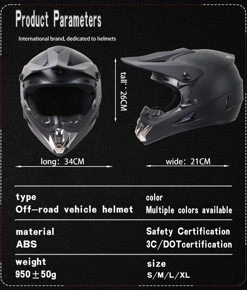 Off-Road Motorcycle Helmet, Mountain Rally Helmet, Lightweight Detachable Visor, Small Body, Includes Windshield Goggles