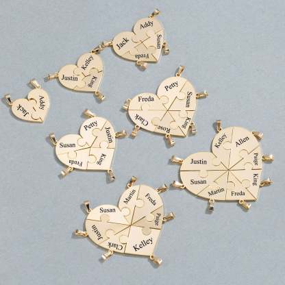 2 to 8 Friend Group Custom Engraved Name Necklaces