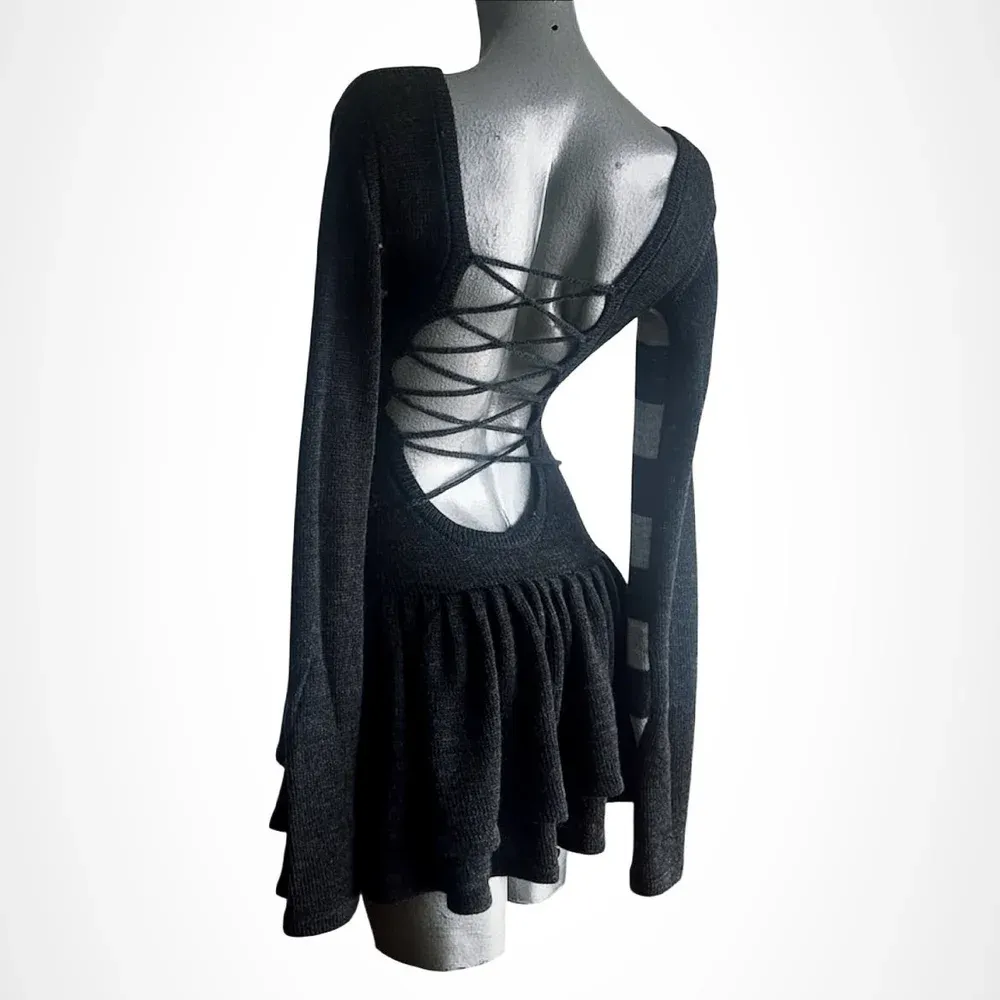 Laced Knit Dress