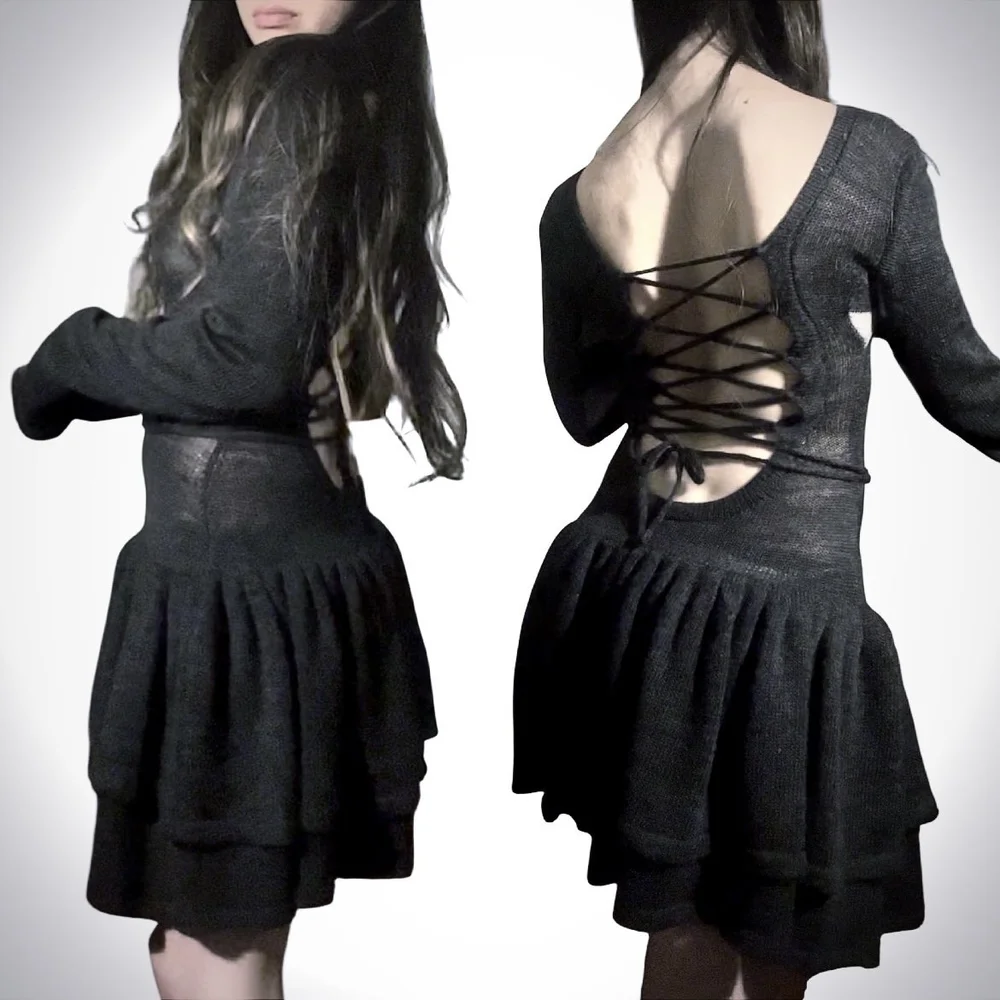 Laced Knit Dress