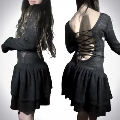 Laced Knit Dress