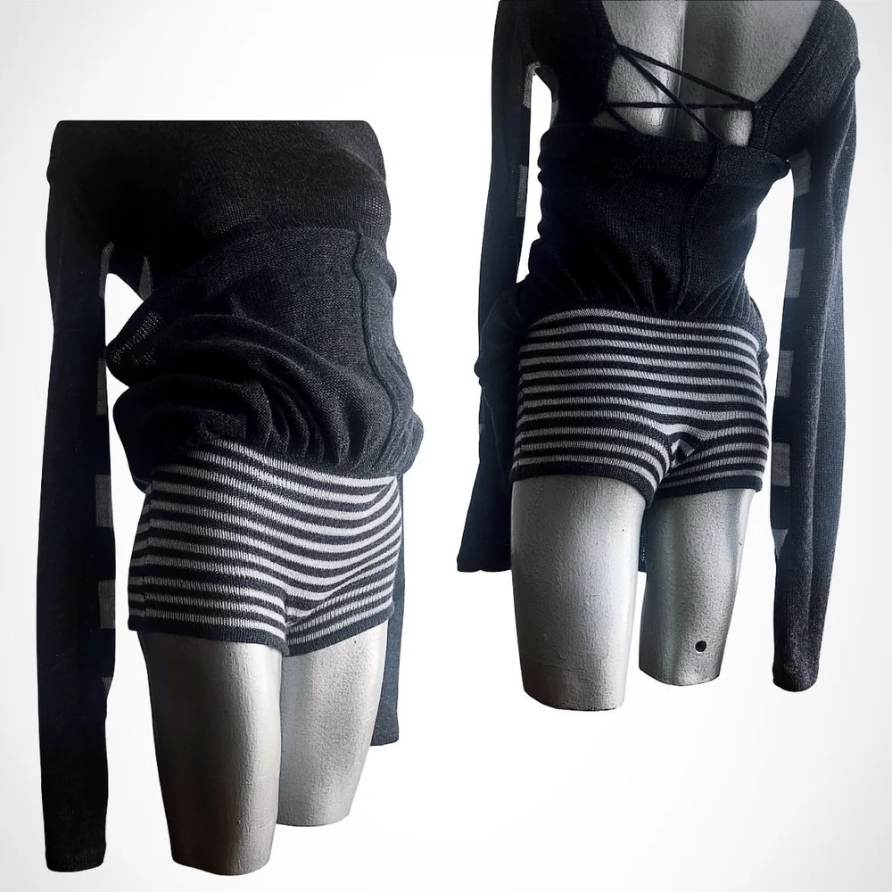 Laced Knit Dress