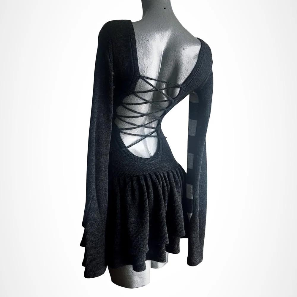 Laced Knit Dress