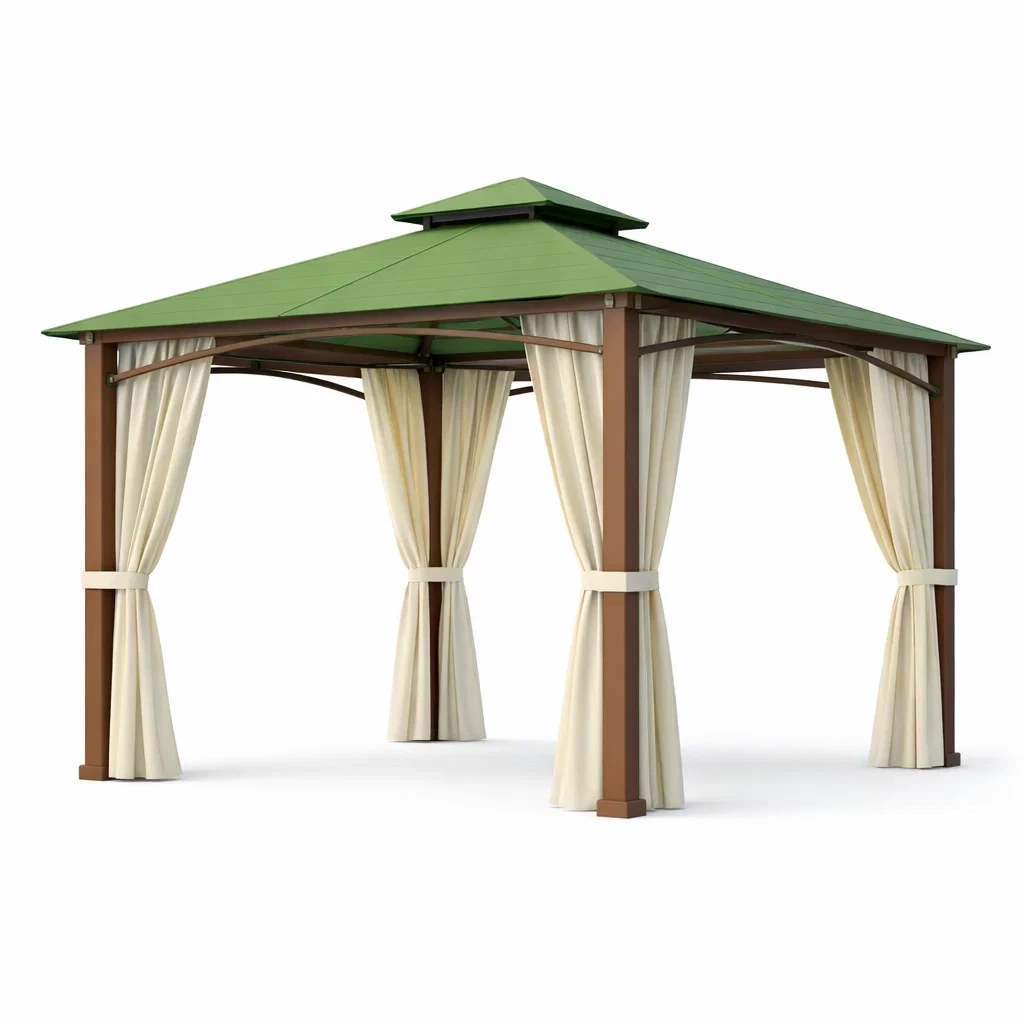 Pavillon mit grünem dach polyester stahl-DWELLHARMONI