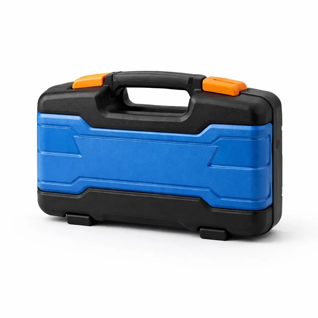 Werkzeugkasten kunststoff schwarz blau 40x20x15 cm-DWELLHARMONI