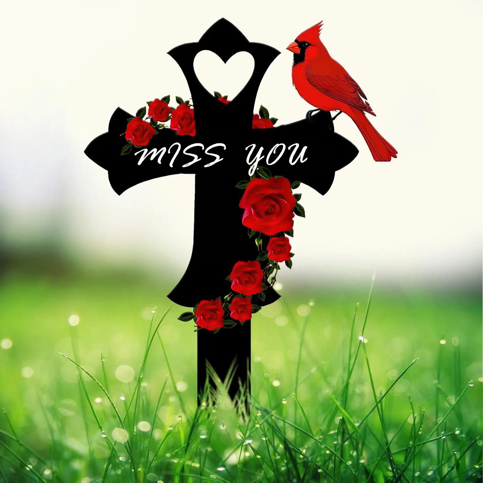 💖Metal Cemetery Memorial Plaque for Remembrance