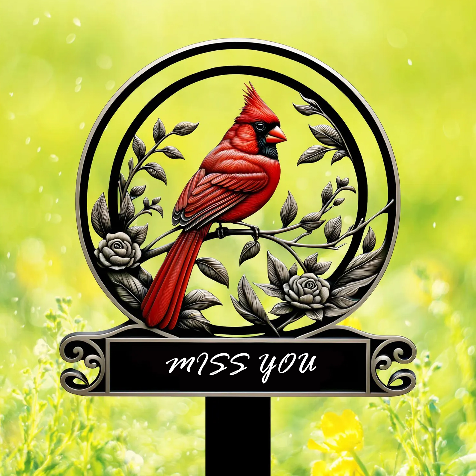 Metal Cemetery Memorial Plaque for Remembrance