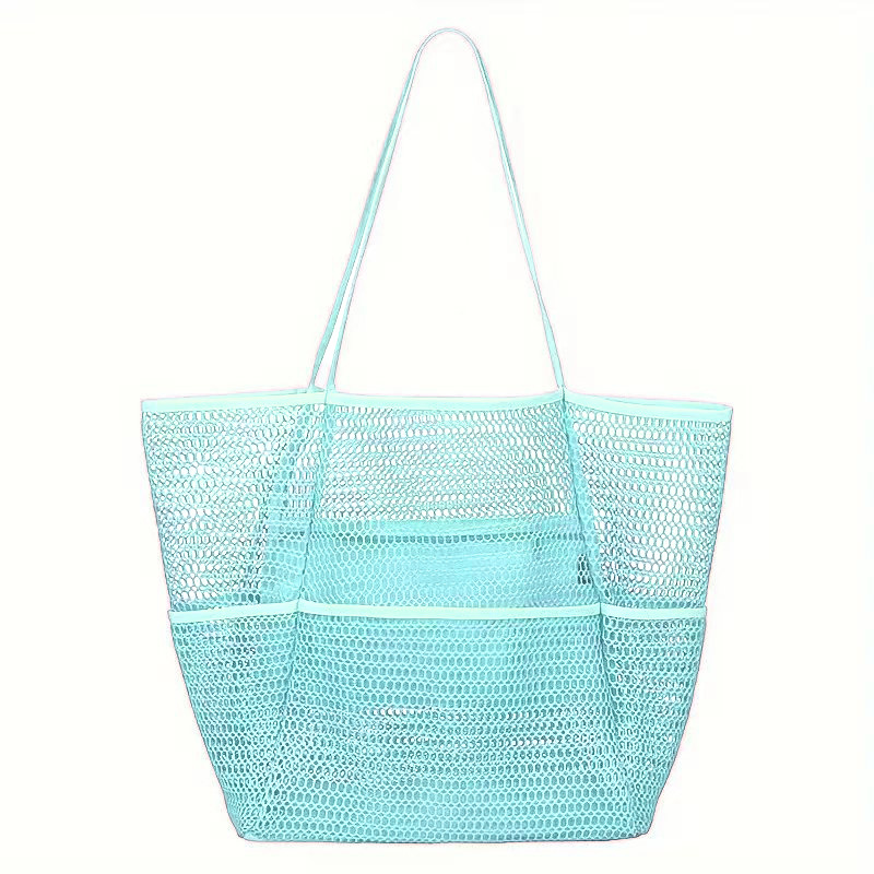 Beach Bags for Women, Summer Travel Mesh Tote Bag with Large Inner