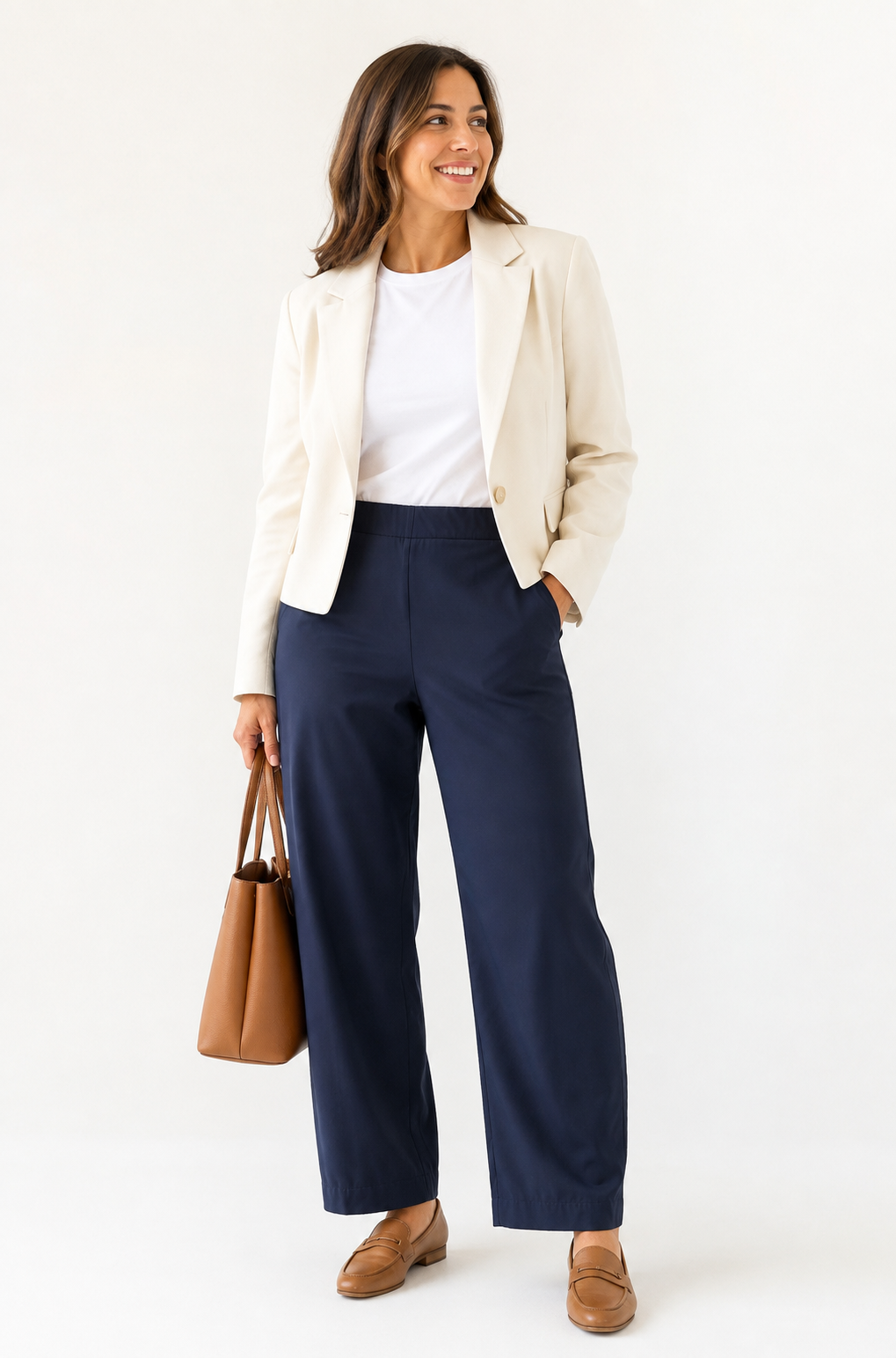 Aria pants styled for everyday polish