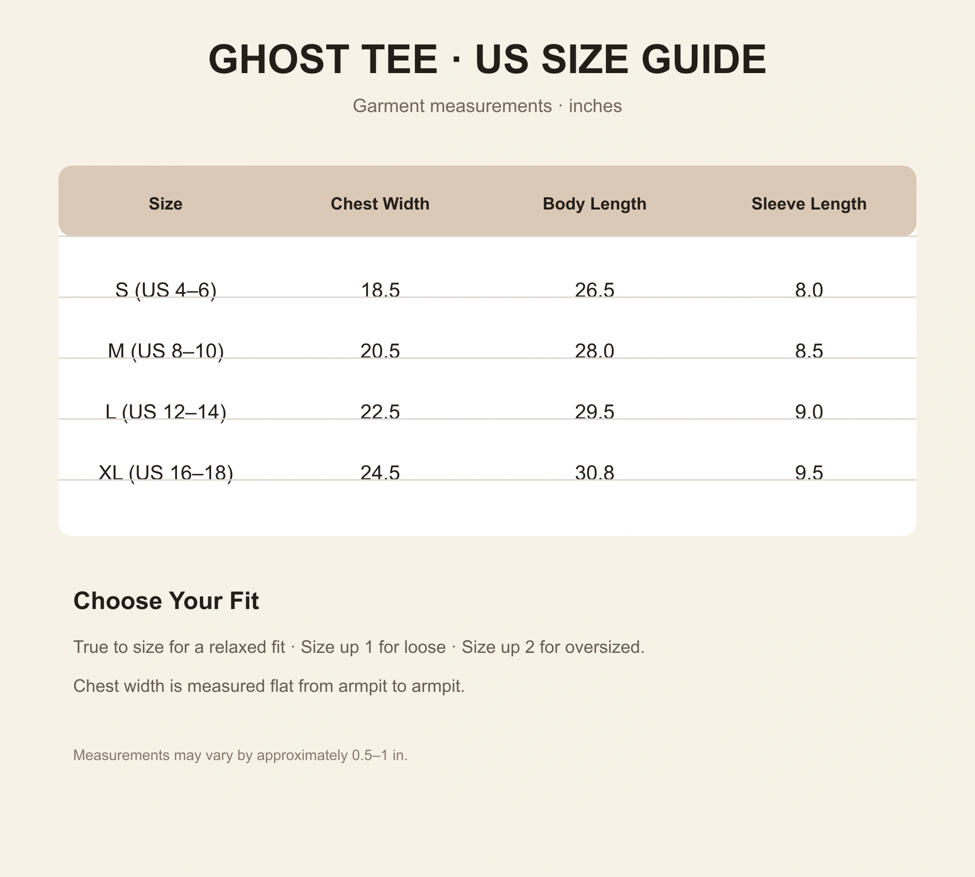 size guide