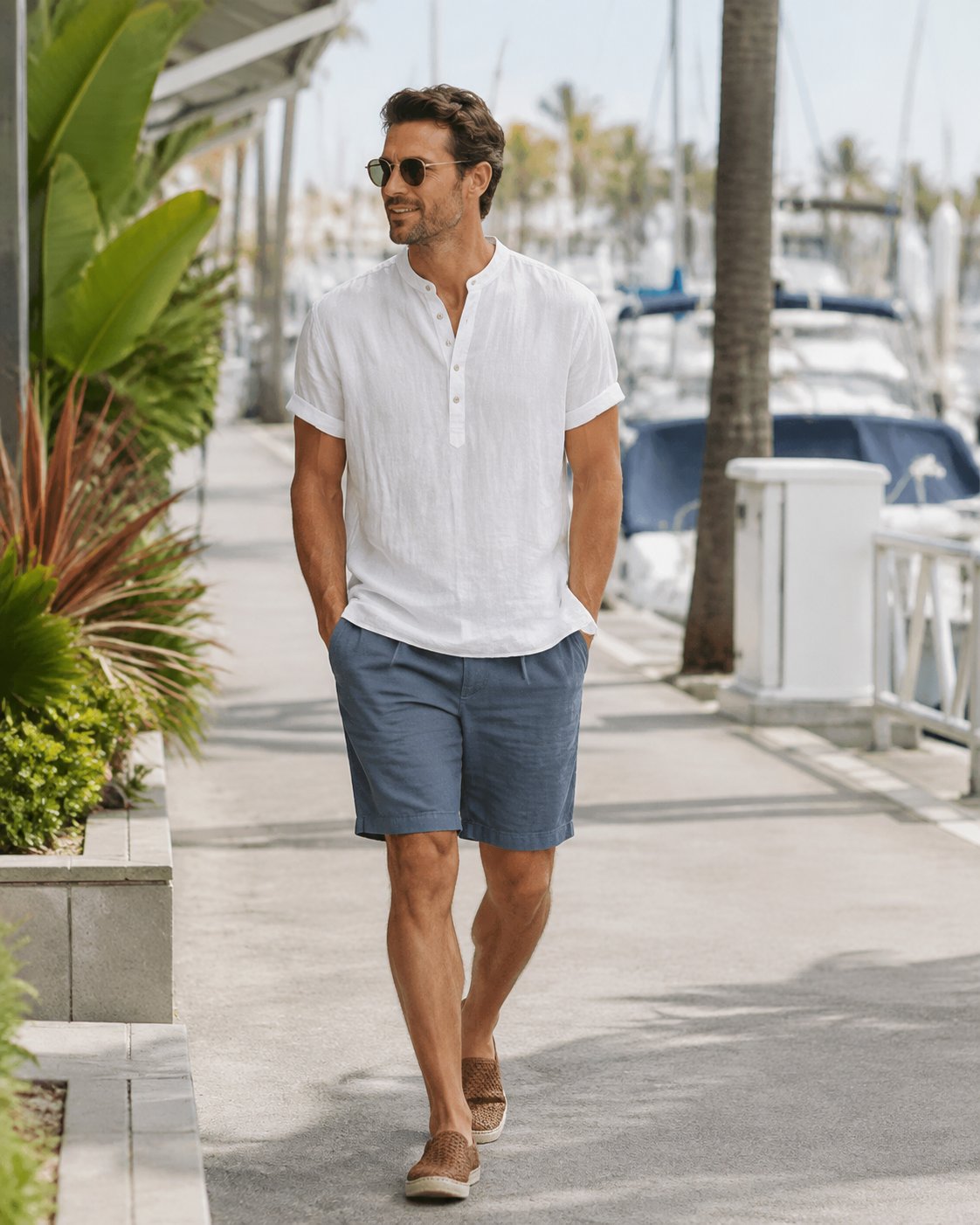 White Hayes Henley at a marina