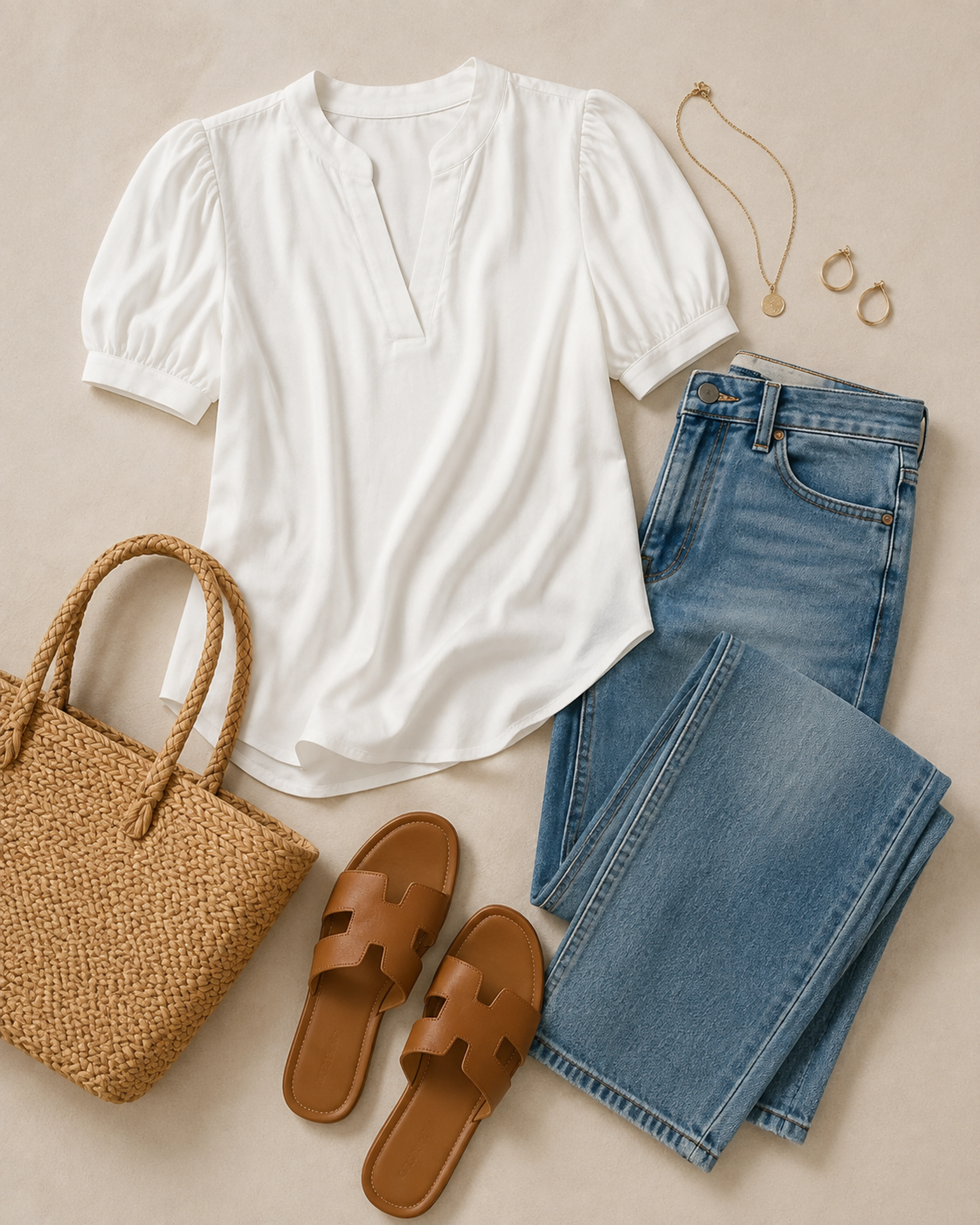 Mara top styled with elevated everyday essentials