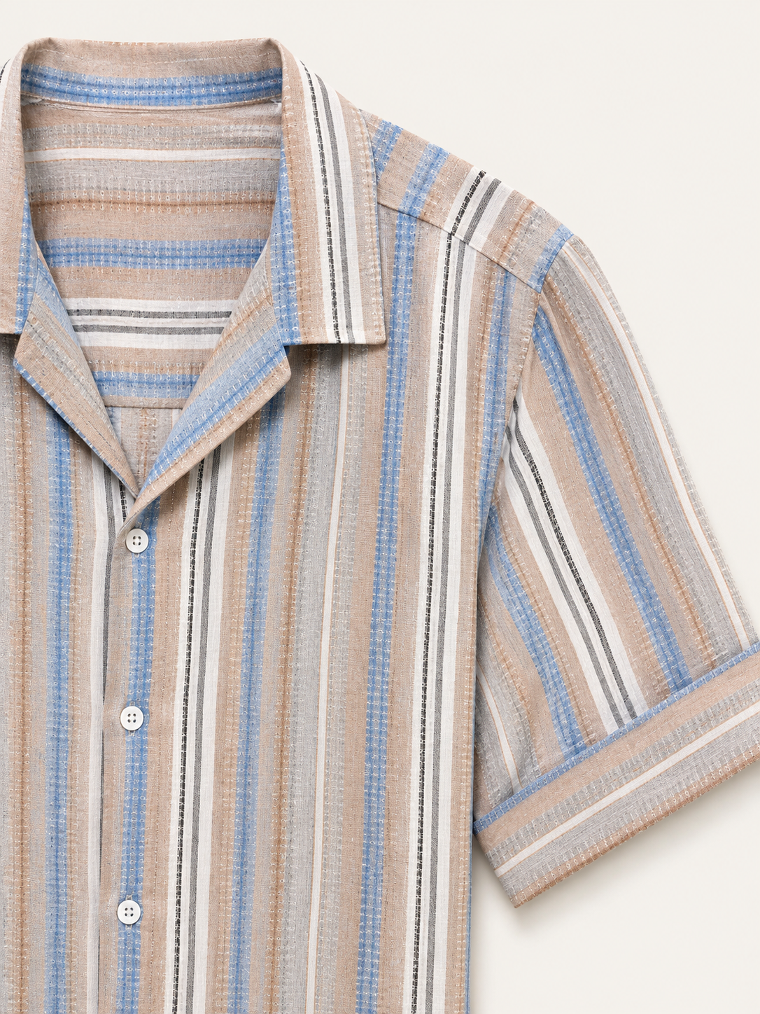Mason camp collar, shoulder and cuff construction
