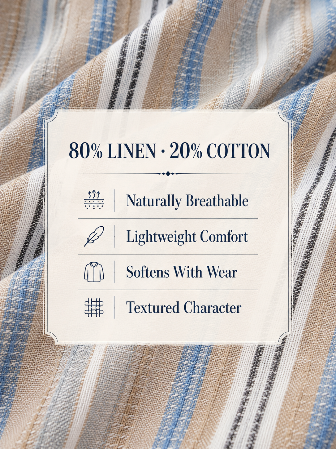 Mason 80 percent linen 20 percent cotton fabric benefits