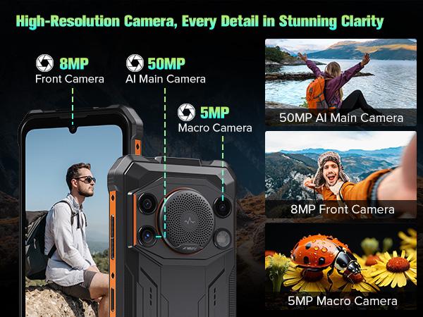 FOSSIBOT F110L Rugged Phone Android 15, 128dB Louder Speaker, 10000mAh Battery Cell Phone Unlocked, 12GB+128GB/2TB Rugged Phone, 6.745" Display Smartphone, 50MP Camera, Dual SIM/OTG/NFC/IP68/IP69K fathersdaygift