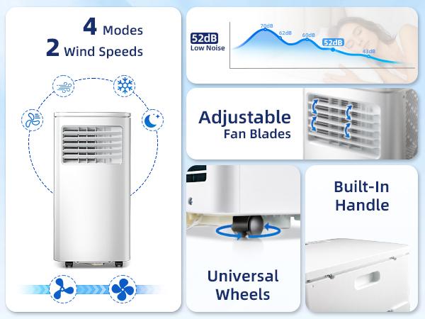 2026 New Model Fast Cooling: Antarctic Star Portable Air Conditioner 8000 BTU (ASHRAE), Remote Control, 2 Fan Speeds, Quiet Operation, Cools 200 sq.ft, 24H Timer, Fan Mode for Bedroom Office Home Dorm summerwins 2026 New Model Fast Cooling: Antarctic Star Portable Air Conditioner 8000 BTU (ASHRAE), Remote Control, 2 Fan Speeds, Quiet Operation, Cools 200 sq.ft, 24H Timer, Fan Mode for Bedroom Office Home Dorm summerwins