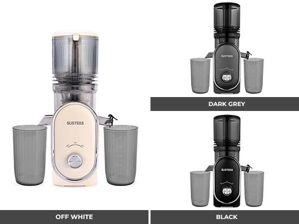 SUSTEAS 5.3" XL Cold Press Juicer &ndash; Fits Whole Fruits & Greens, No Cutting! High Nutrient Retention & Maximum Juice Yield.