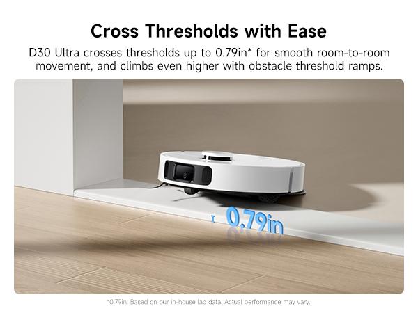 DREAME D30 Ultra Robot Vacuum and Mop, 25,000Pa Powerful Suction, All-in-One Base Station with 100 Days Auto-Empty, MopExtend Tech for Edge Cleaning, Smart Obstacle Avoidance, White DREAME D30 Ultra Robot Vacuum and Mop, 25,000Pa Powerful Suction, All-in-One Base Station with 100 Days Auto-Empty, MopExtend Tech for Edge Cleaning, Smart Obstacle Avoidance, White