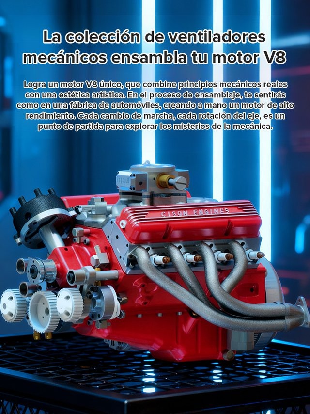 Nuevo modelo de adorno motor V8