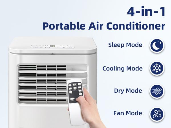 2026 New Model Fast Cooling: Antarctic Star Portable Air Conditioner 8000 BTU (ASHRAE), Remote Control, 2 Fan Speeds, Quiet Operation, Cools 200 sq.ft, 24H Timer, Fan Mode for Bedroom Office Home Dorm summerwins 2026 New Model Fast Cooling: Antarctic Star Portable Air Conditioner 8000 BTU (ASHRAE), Remote Control, 2 Fan Speeds, Quiet Operation, Cools 200 sq.ft, 24H Timer, Fan Mode for Bedroom Office Home Dorm summerwins