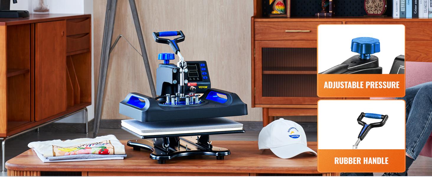 【fathersdaygift】VEVOR Heat Press Machine 15 x 15 Inch 8 in 1 Heat Press 800W Sublimation Machine 360° Rotation Swing Away 8 in 1 Shirt Printing Machine Dual-Tube Heating for DIY T-Shirts Cap & Mugs 【fathersdaygift】VEVOR Heat Press Machine 15 x 15 Inch 8 in 1 Heat Press 800W Sublimation Machine 360° Rotation Swing Away 8 in 1 Shirt Printing Machine Dual-Tube Heating for DIY T-Shirts Cap & Mugs